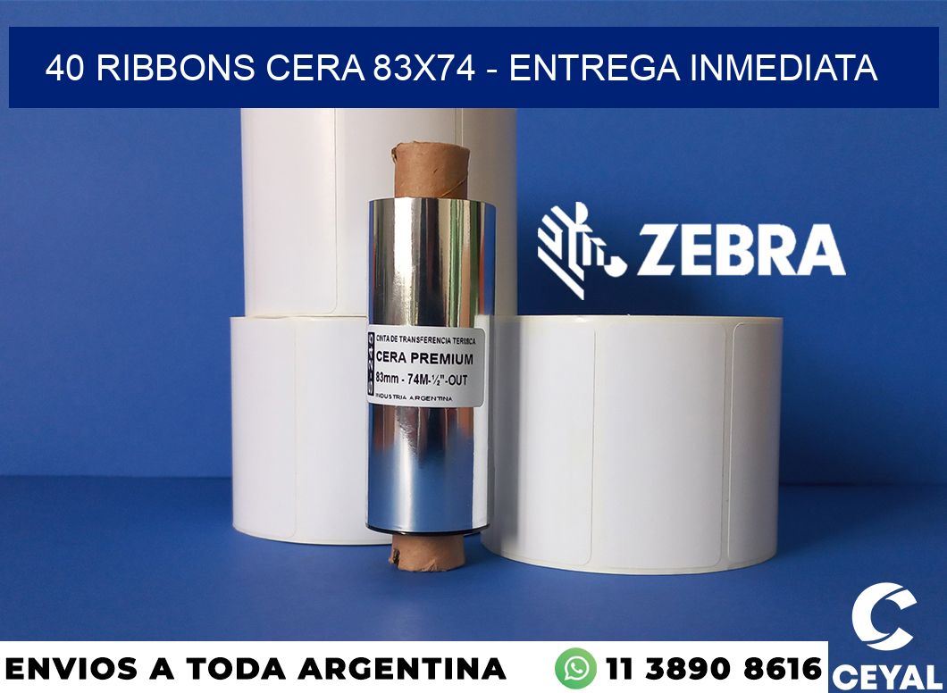 40 Ribbons cera 83x74 - Entrega inmediata