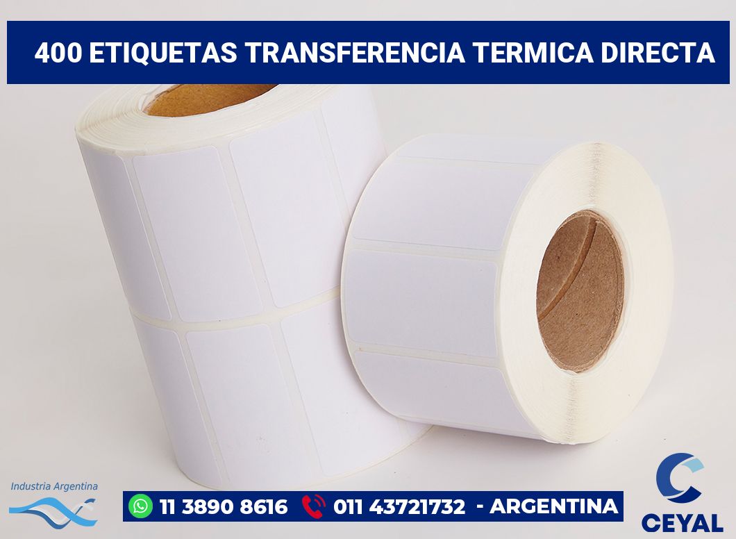400 Etiquetas transferencia termica directa