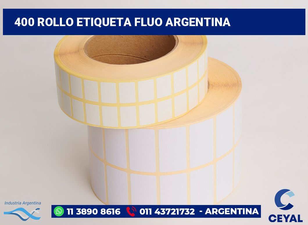 400 Rollo etiqueta fluo argentina