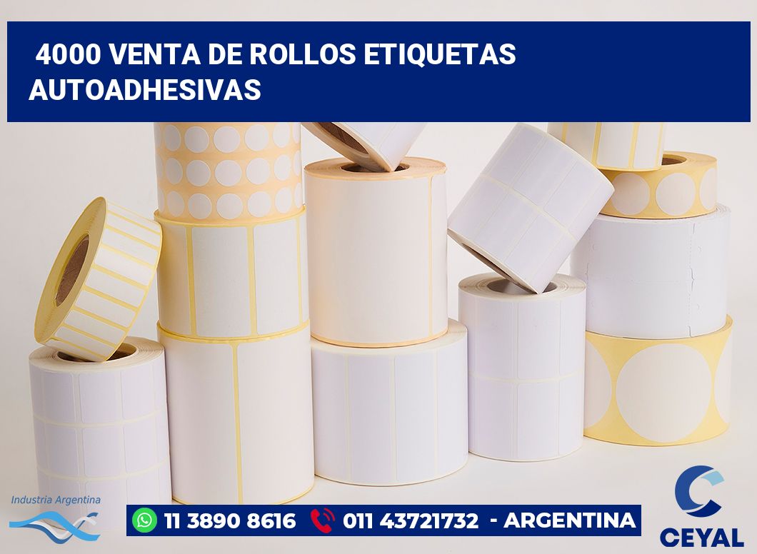 4000 Venta de rollos etiquetas autoadhesivas