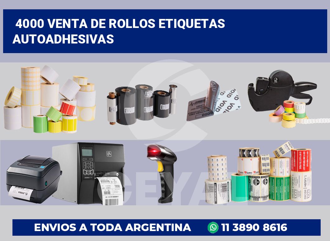 4000 Venta de rollos etiquetas autoadhesivas