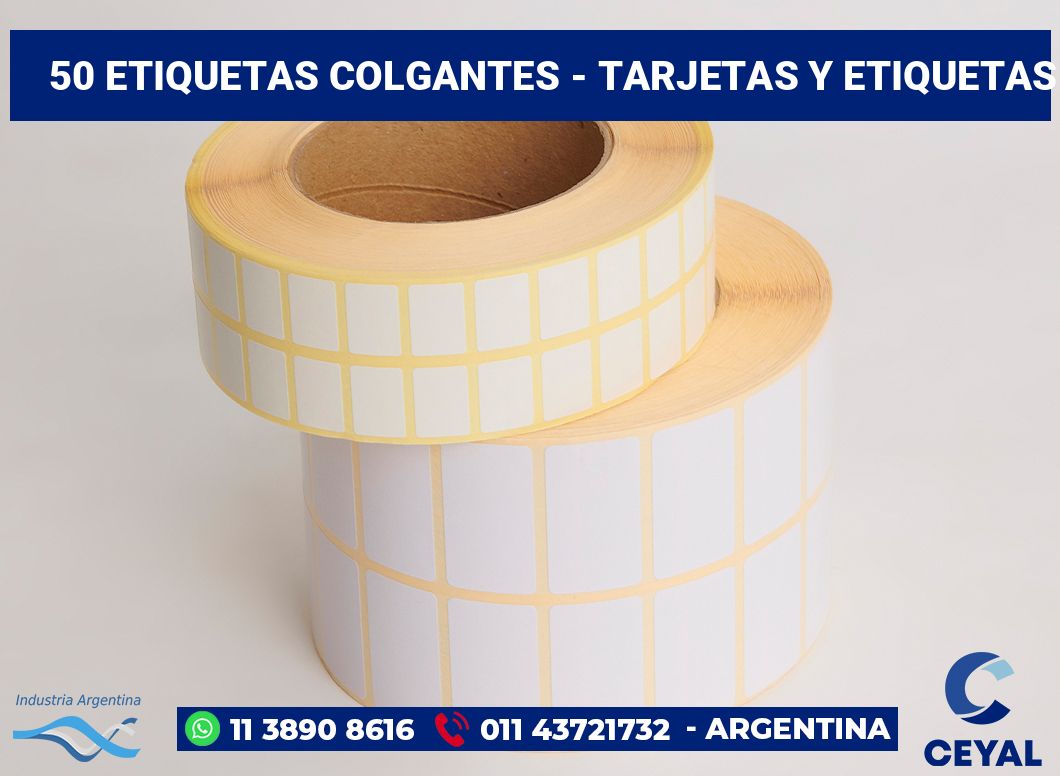 50 Etiquetas colgantes - tarjetas y etiquetas