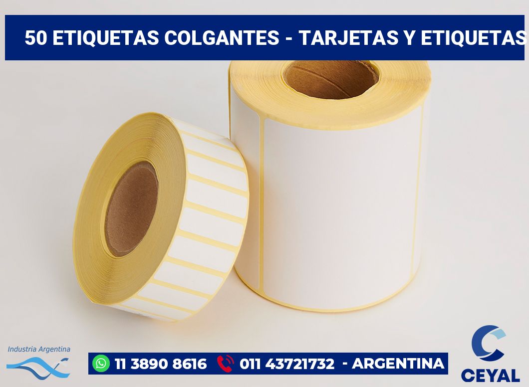 50 Etiquetas colgantes - tarjetas y etiquetas