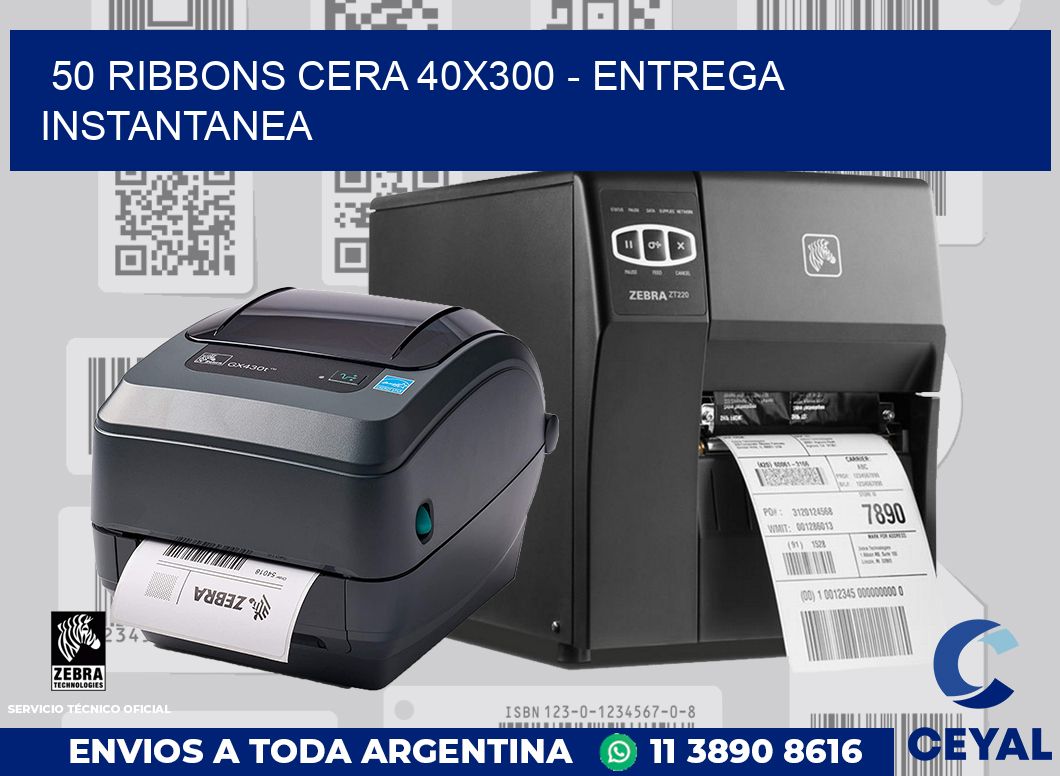 50 Ribbons cera 40x300 - entrega instantanea