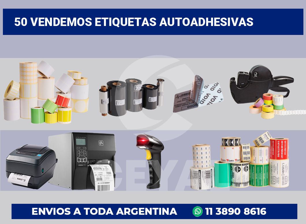 50 Vendemos etiquetas autoadhesivas