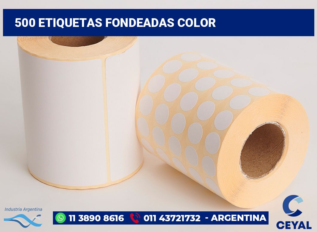 500 Etiquetas fondeadas color