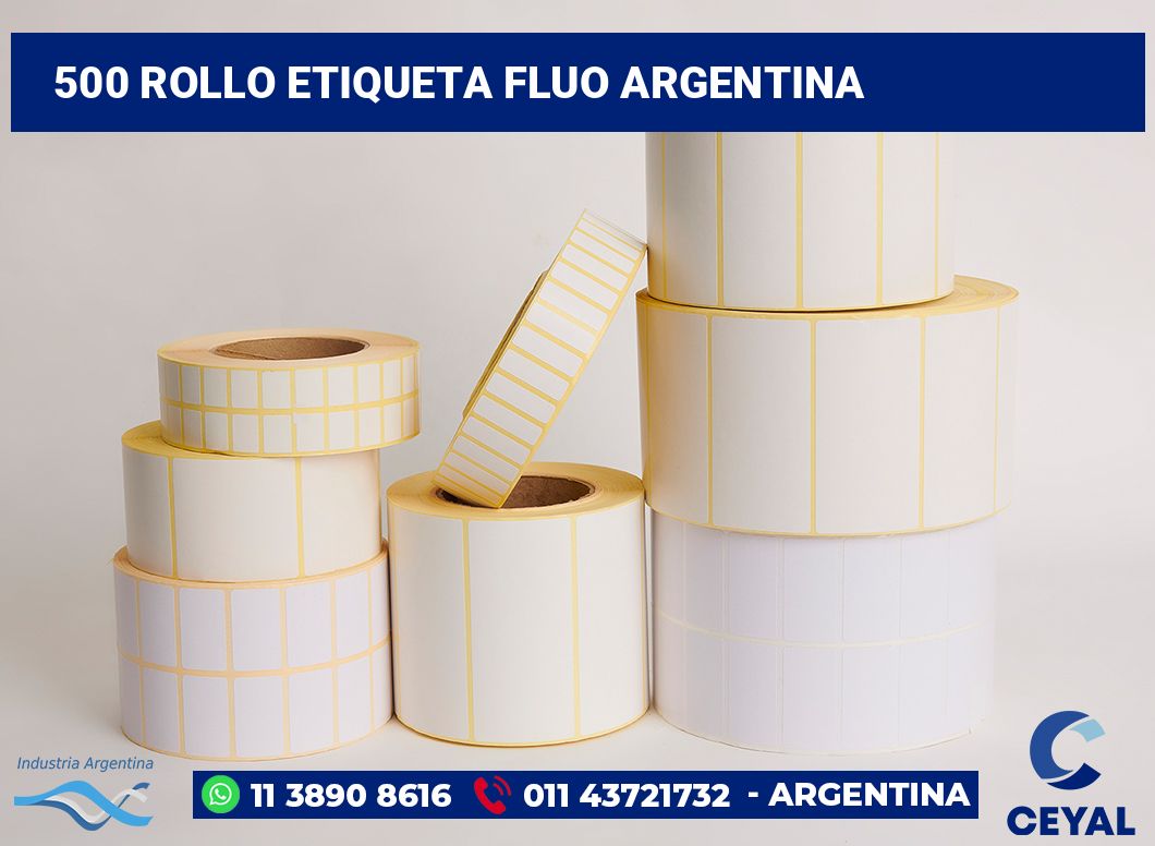 500 Rollo etiqueta fluo argentina