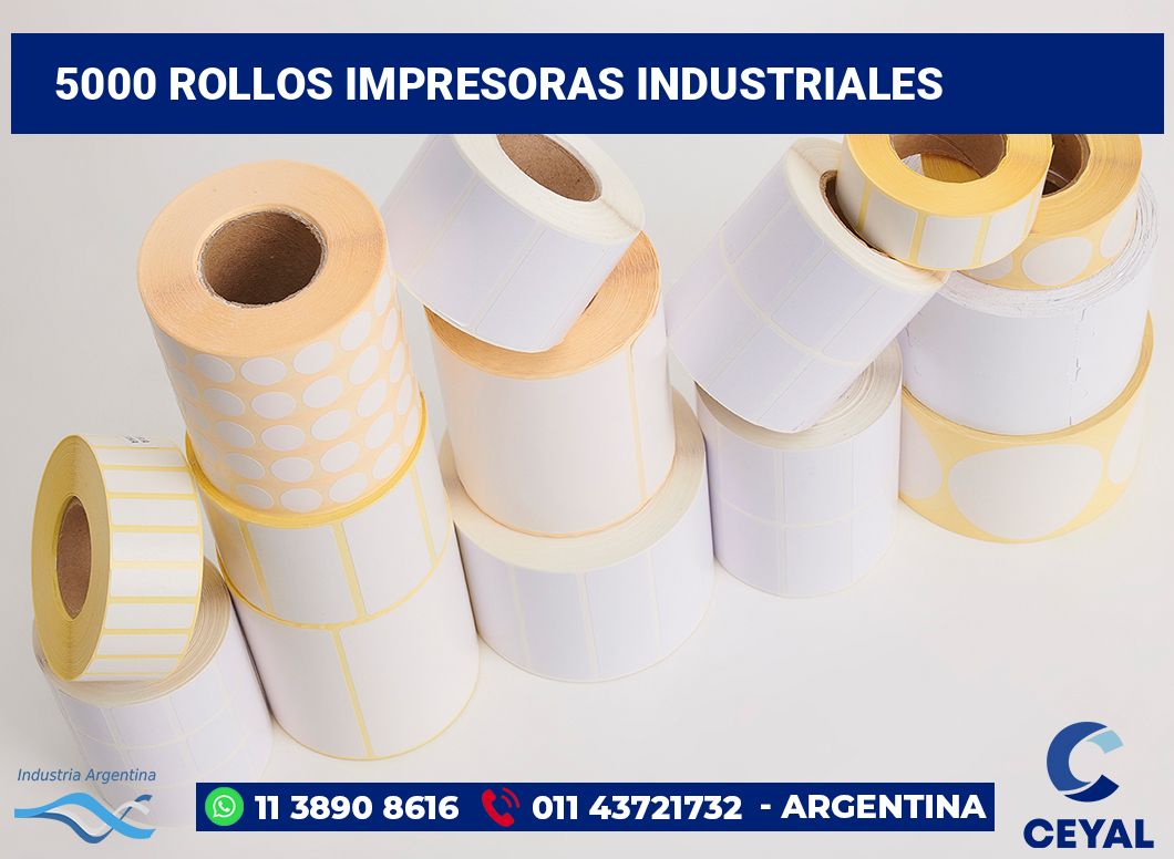 5000 Rollos impresoras industriales