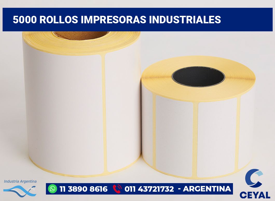 5000 Rollos impresoras industriales