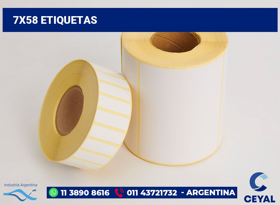 7x58 Etiquetas