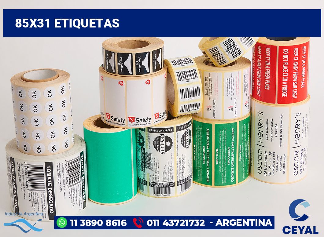 85x31 Etiquetas