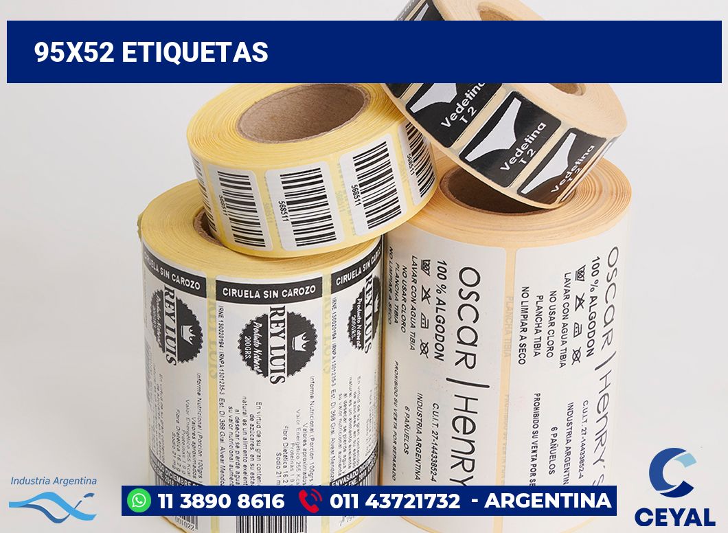 95x52 Etiquetas