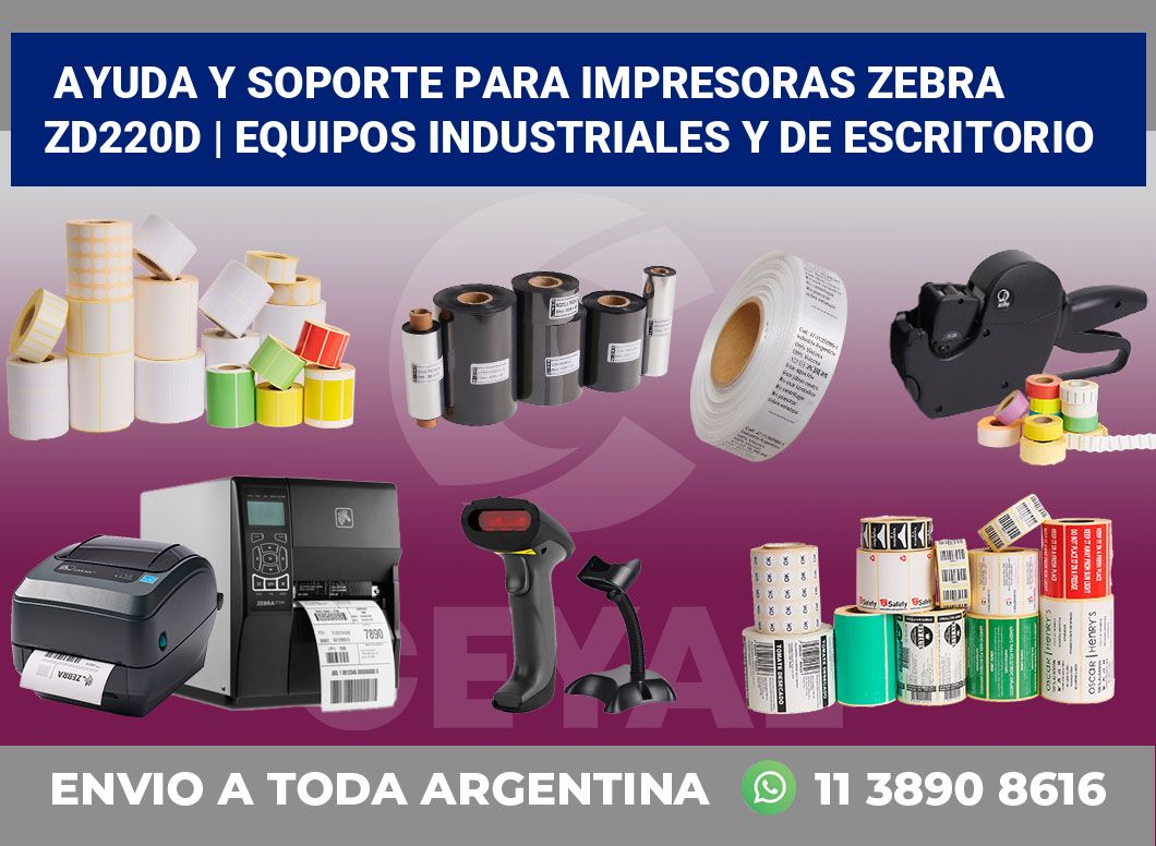 Ayuda y soporte para impresoras Zebra ZD220d | Equipos industriales y de escritorio