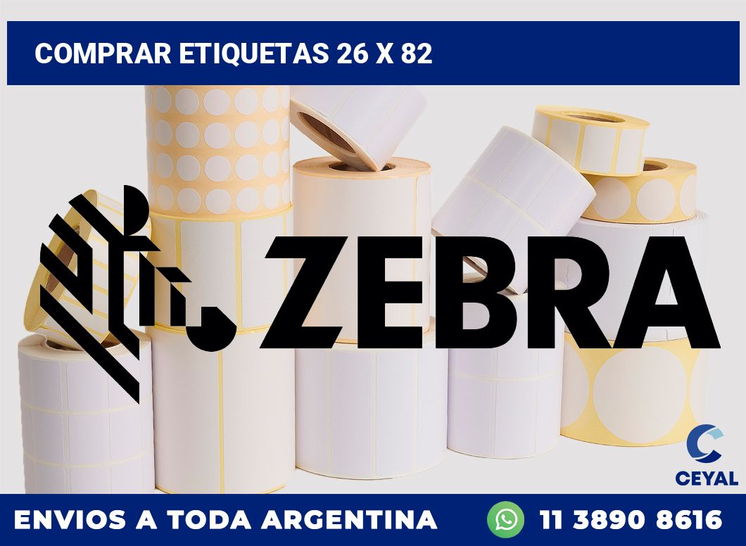 Comprar etiquetas 26 x 82