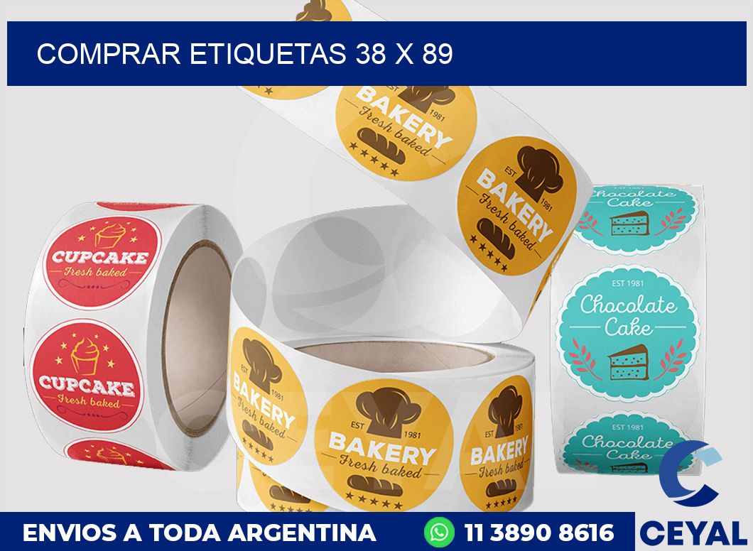 Comprar etiquetas 38 x 89