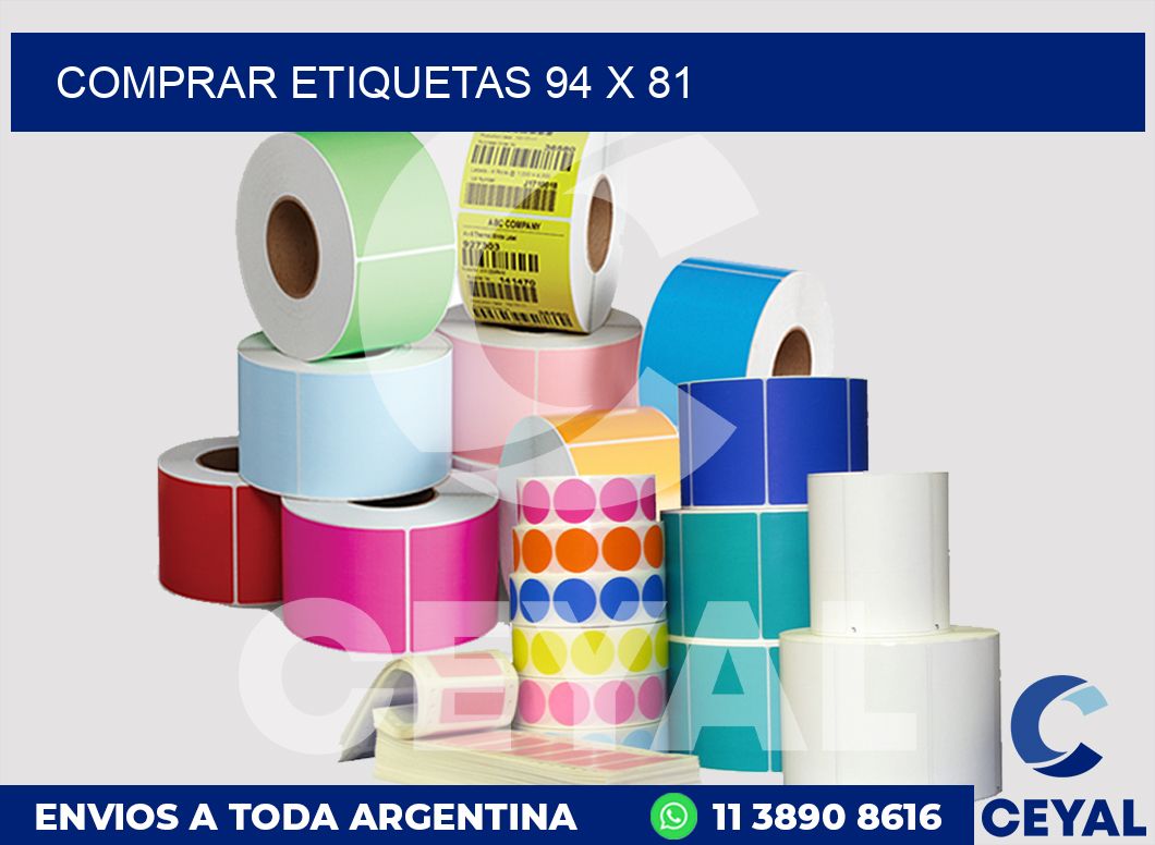 Comprar etiquetas 94 x 81
