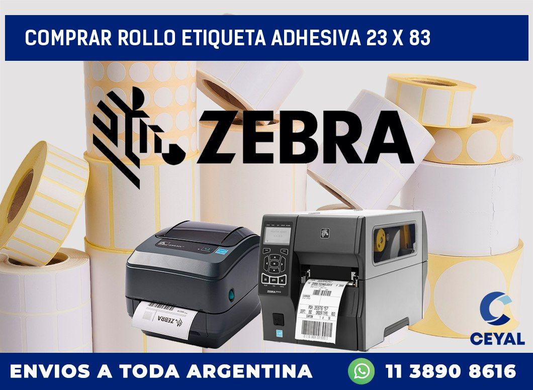 Comprar rollo etiqueta adhesiva 23 x 83