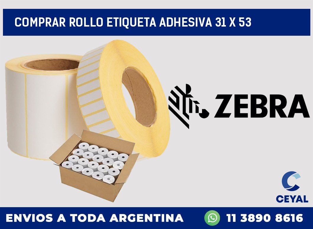 Comprar rollo etiqueta adhesiva 31 x 53