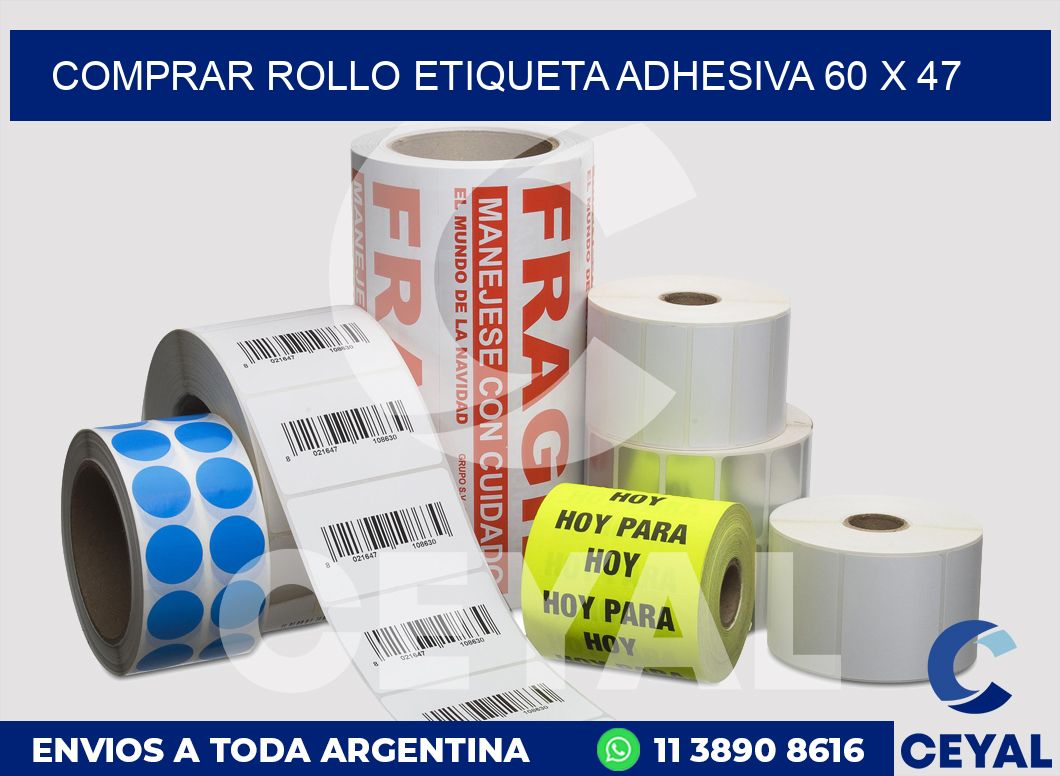 Comprar rollo etiqueta adhesiva 60 x 47