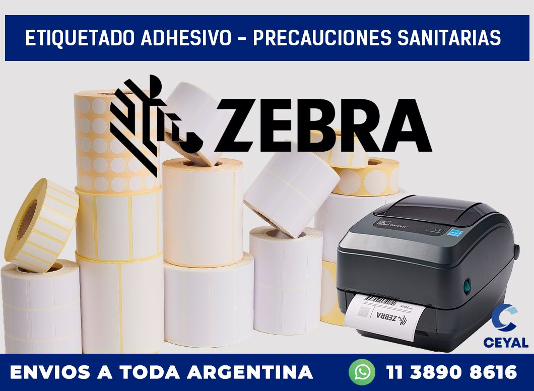 Etiquetado adhesivo – precauciones sanitarias