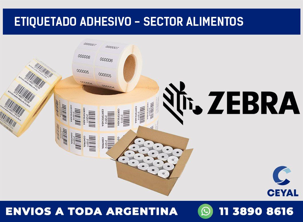 Etiquetado adhesivo - sector alimentos