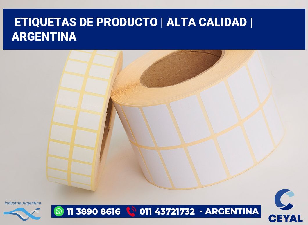 Etiquetas de producto | Alta calidad | Argentina