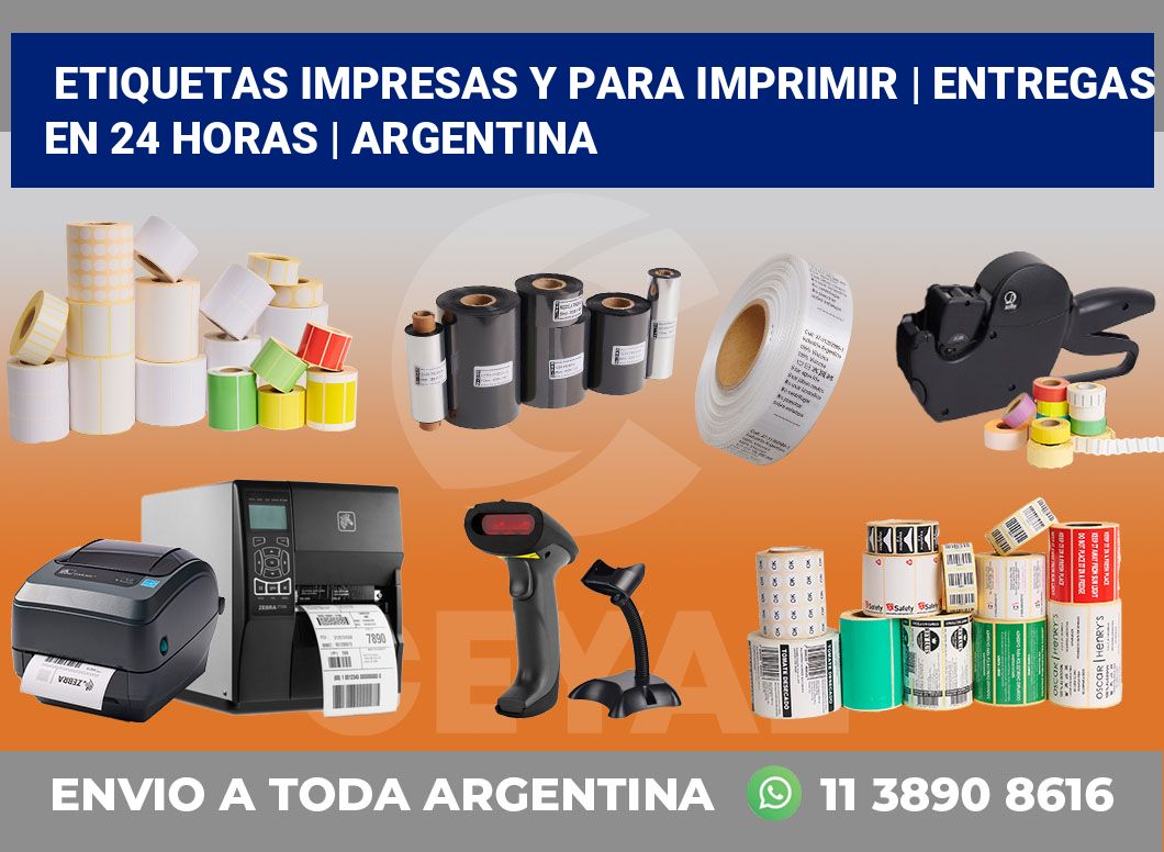 Etiquetas impresas y para imprimir | Entregas en 24 horas | Argentina