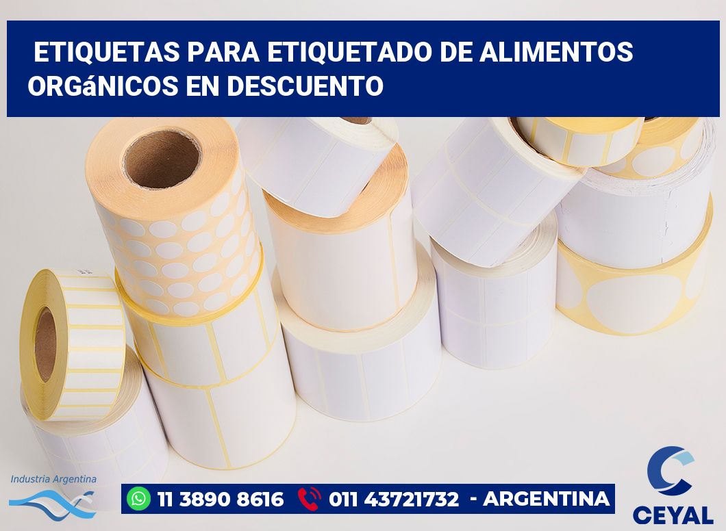 Etiquetas para Etiquetado de Alimentos Orgánicos en Descuento
