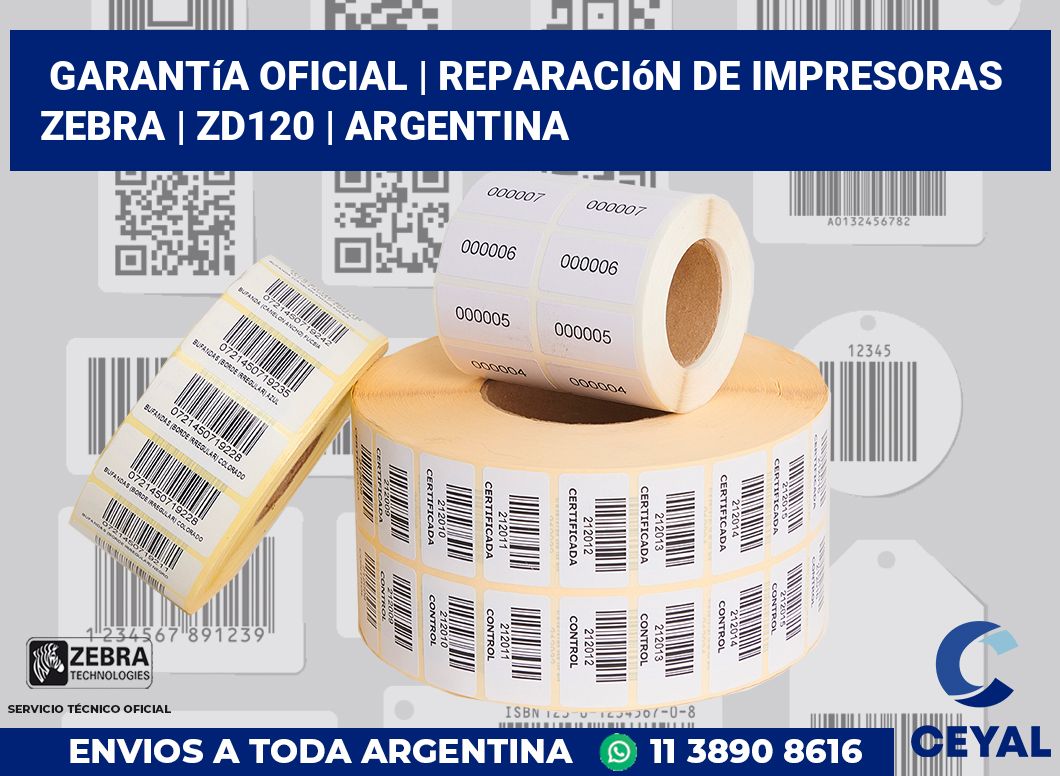 Garantía oficial | Reparación de impresoras ZEBRA | ZD120 | Argentina