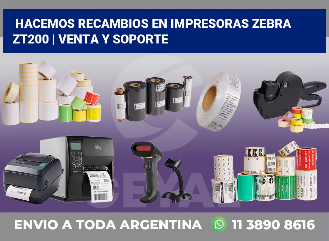 Hacemos recambios en impresoras Zebra ZT200 | Venta y soporte