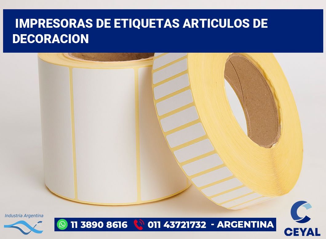 Impresoras de etiquetas Articulos de decoracion