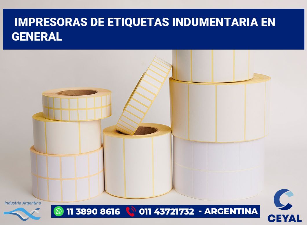 Impresoras de etiquetas Indumentaria en general