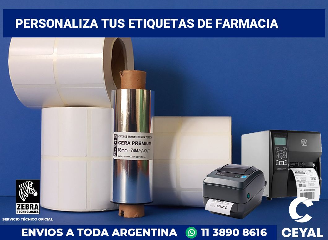 Personaliza tus Etiquetas de farmacia