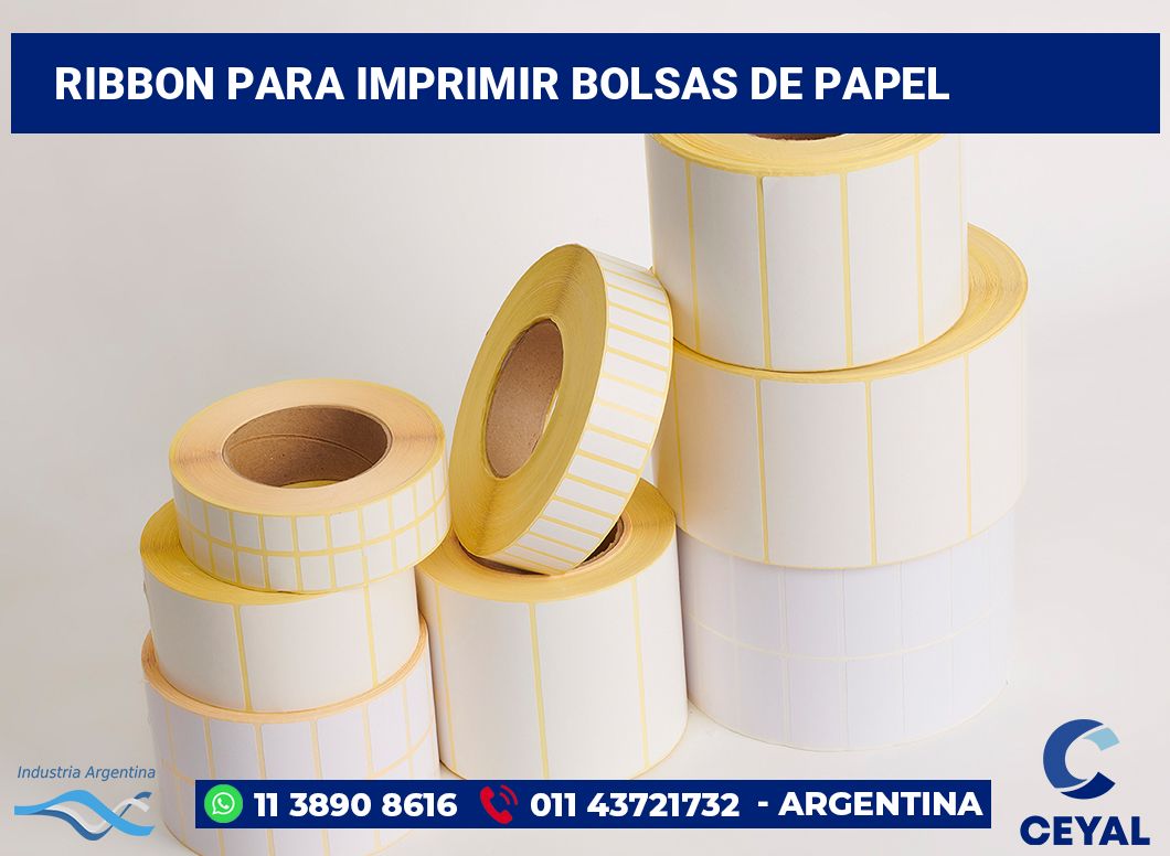 Ribbon para imprimir Bolsas de papel
