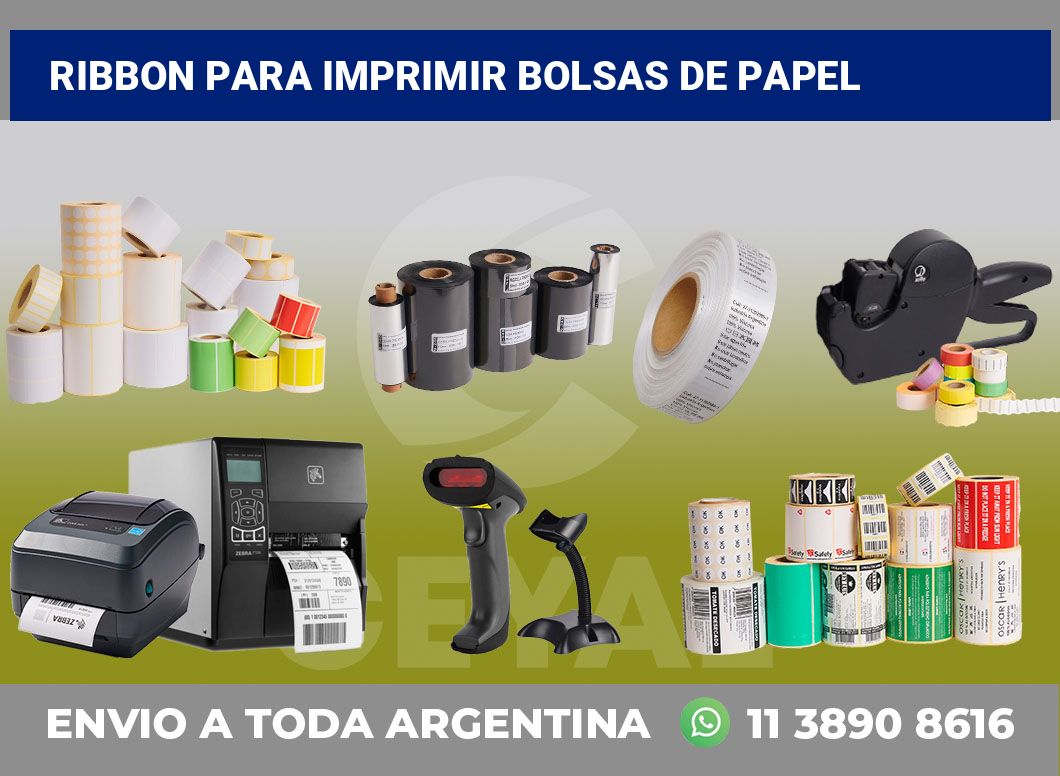 Ribbon para imprimir Bolsas de papel