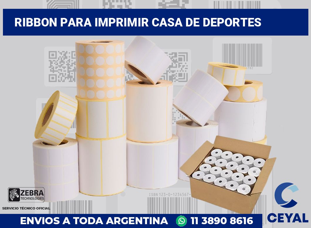 Ribbon para imprimir Casa de deportes