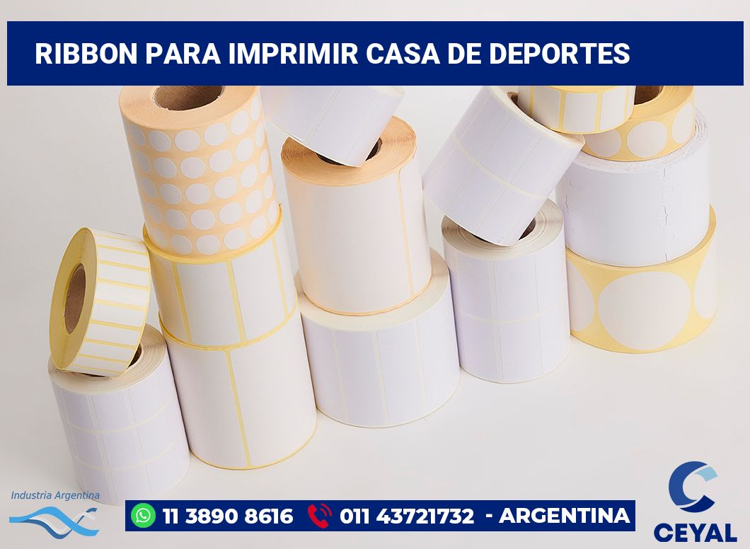 Ribbon para imprimir Casa de deportes