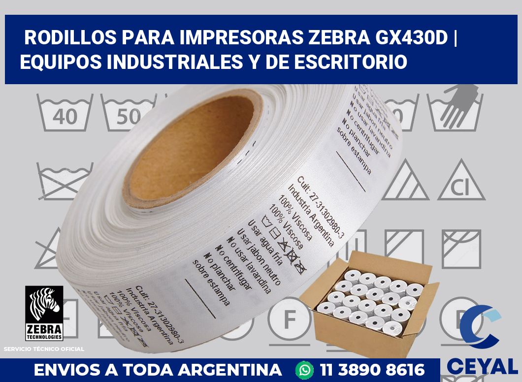 Rodillos para impresoras Zebra GX430d | Equipos industriales y de escritorio