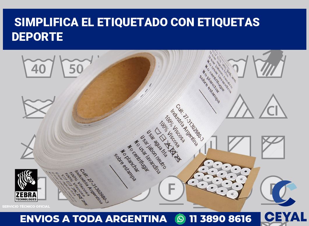 Simplifica el Etiquetado con Etiquetas Deporte