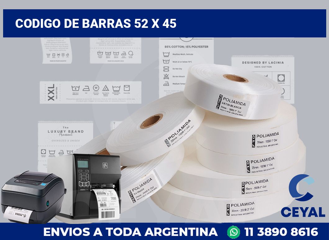 codigo de barras 52 x 45