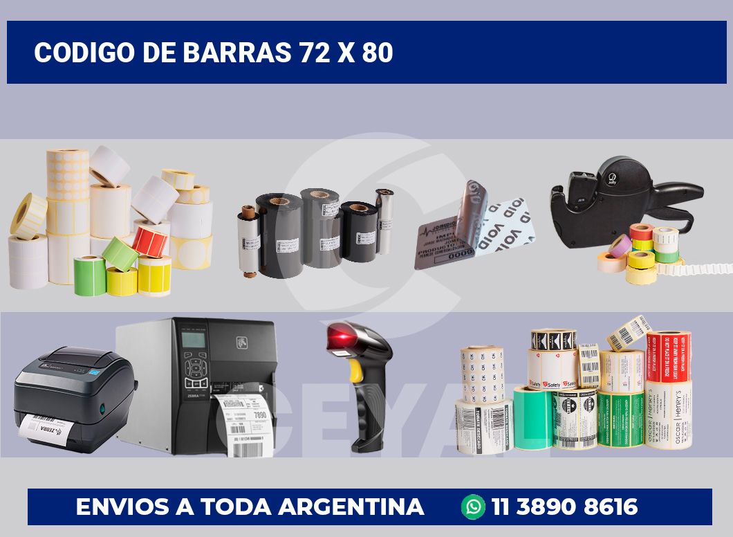 codigo de barras 72 x 80