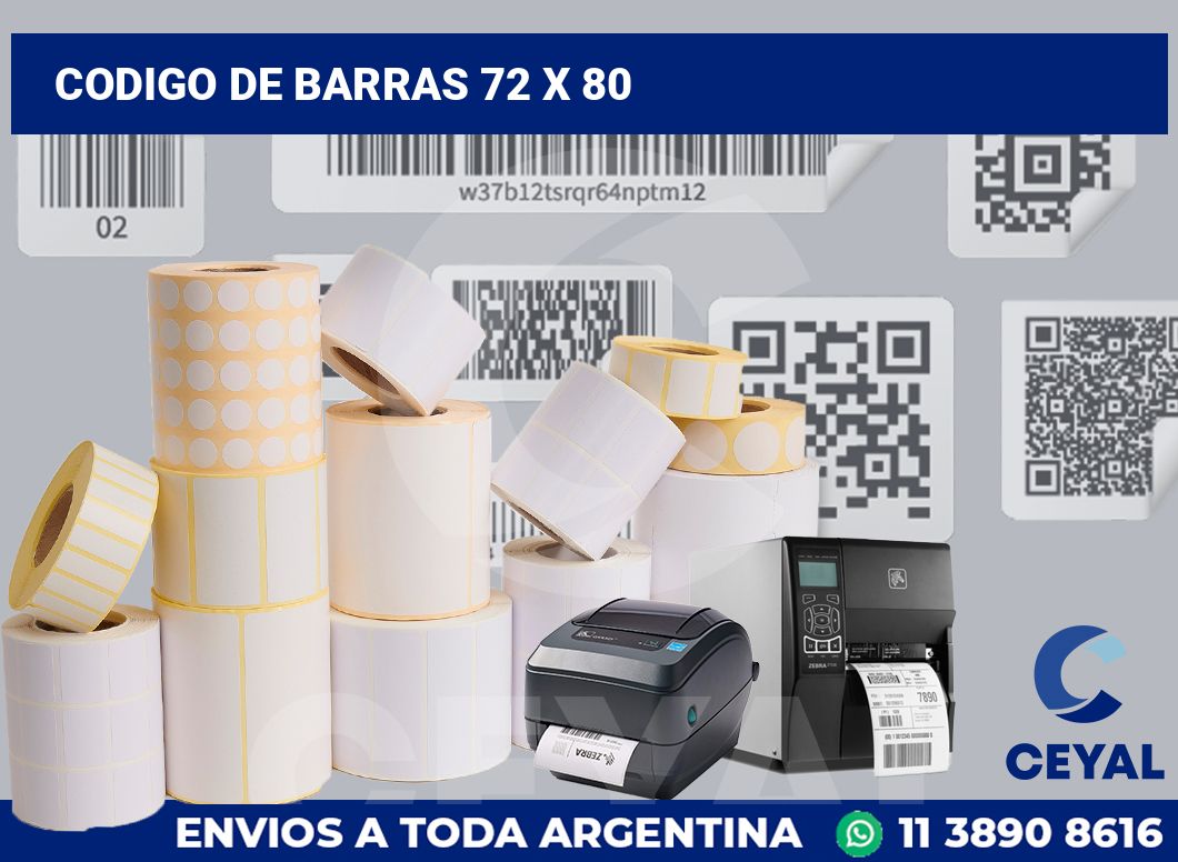 codigo de barras 72 x 80