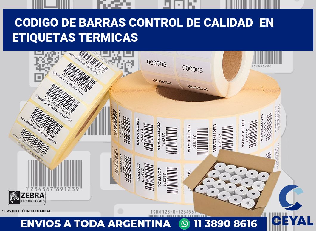codigo de barras control de calidad  en etiquetas termicas