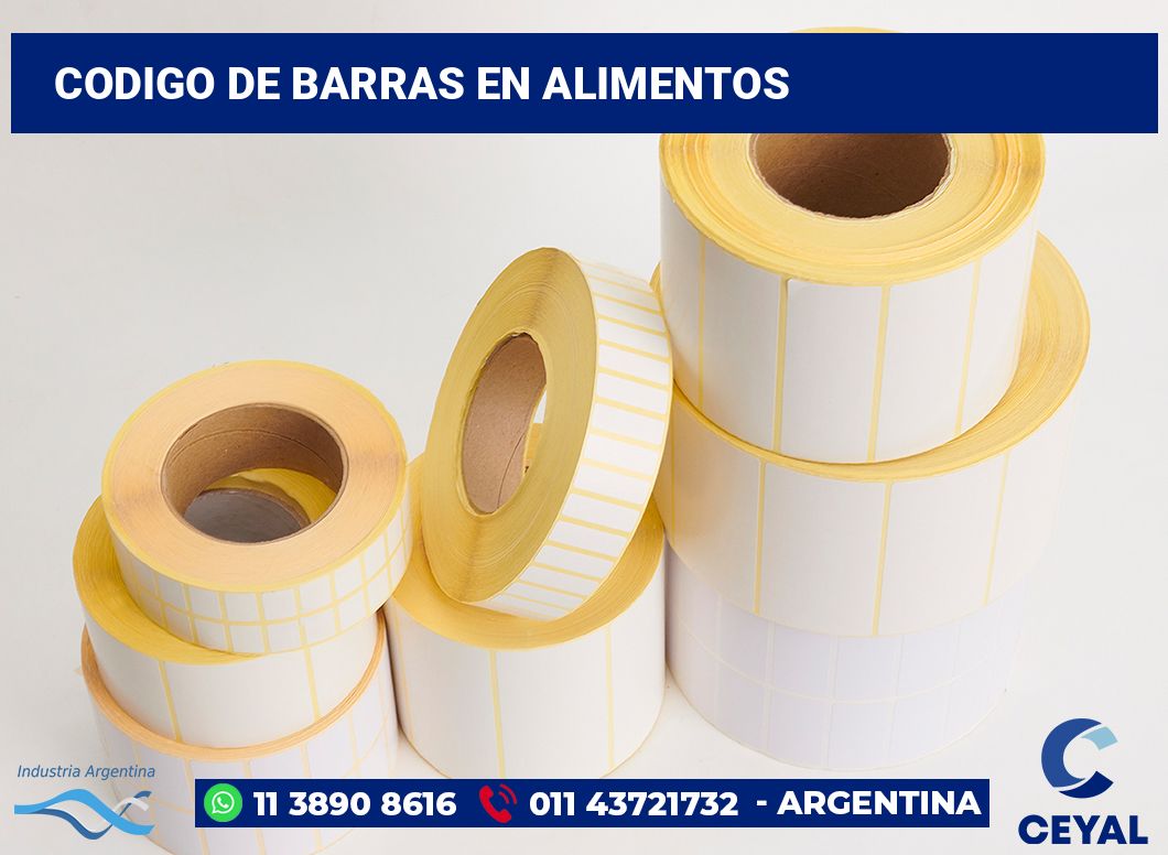codigo de barras en alimentos