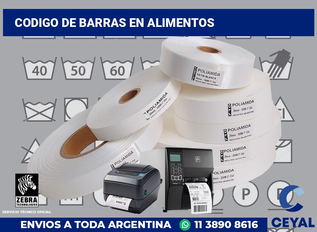 codigo de barras en alimentos