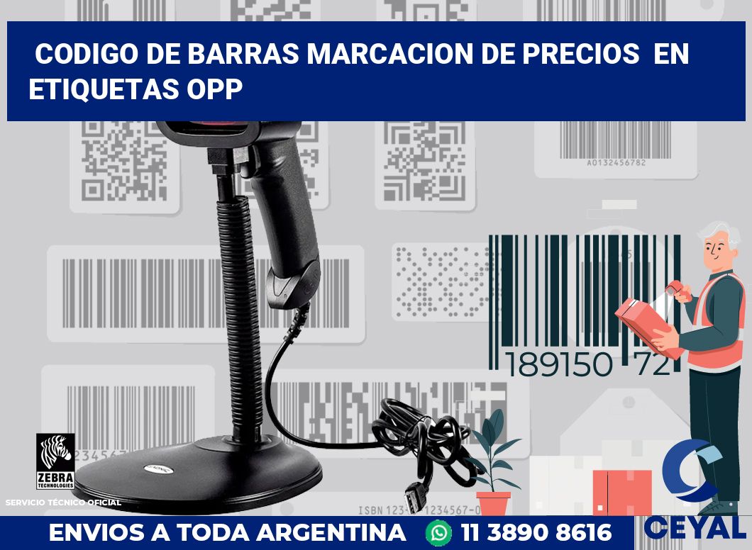 codigo de barras marcacion de precios  en etiquetas OPP
