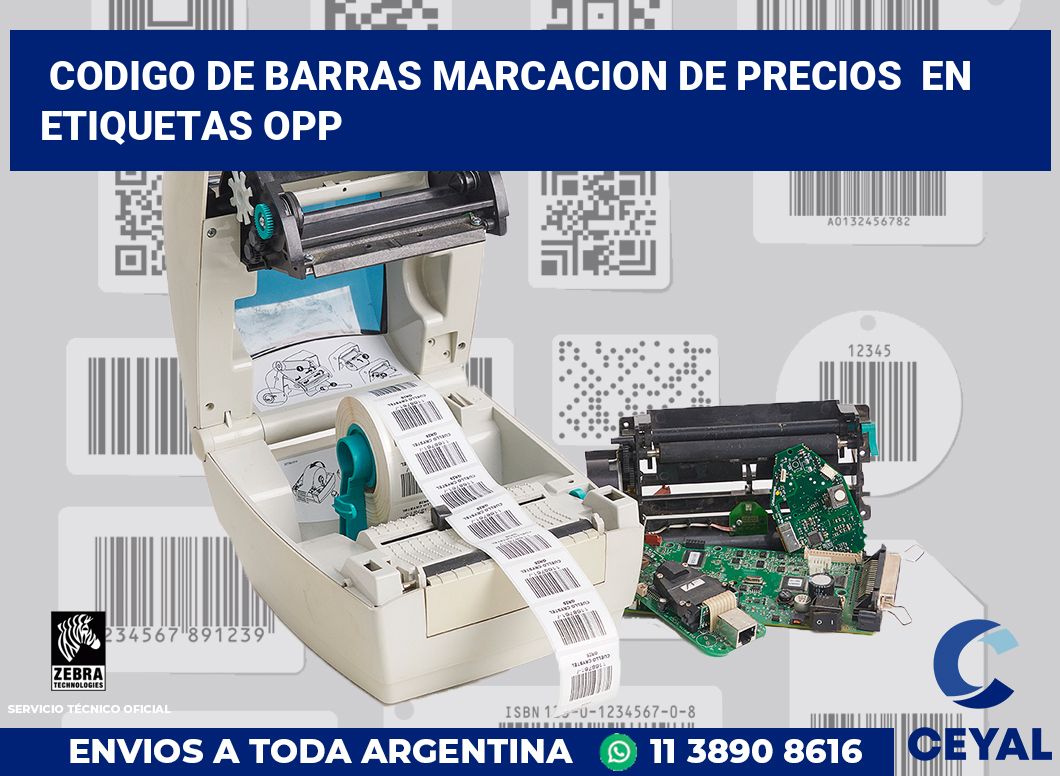 codigo de barras marcacion de precios  en etiquetas OPP