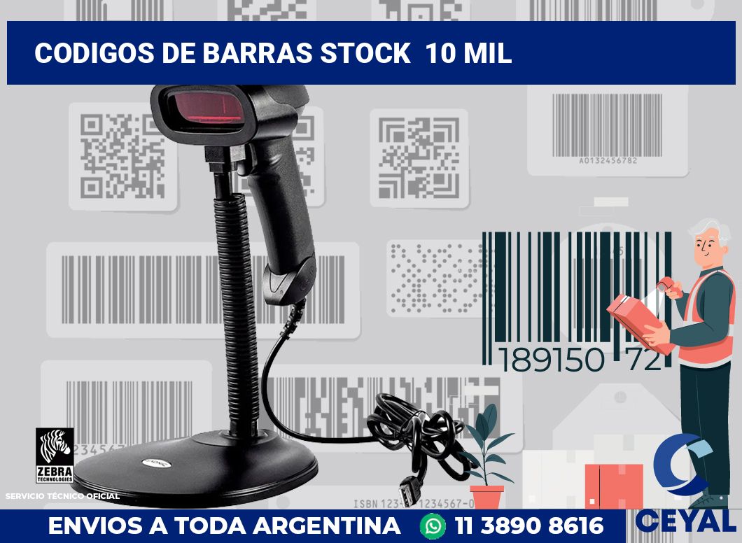 codigos de barras stock  10 mil
