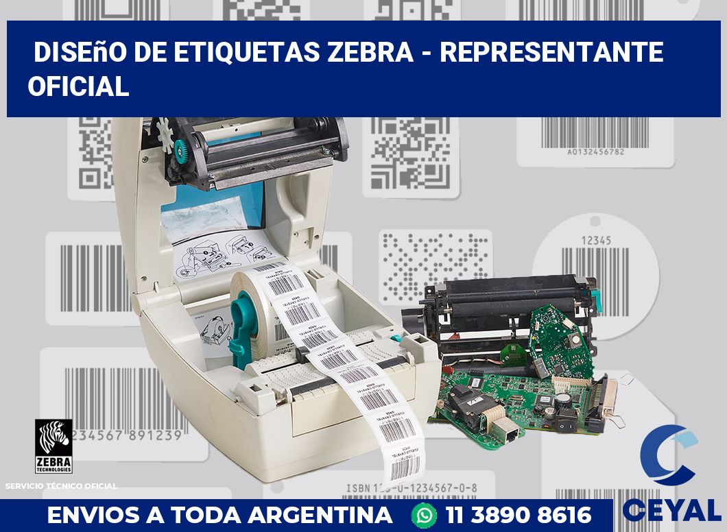 diseño de etiquetas zebra - Representante oficial