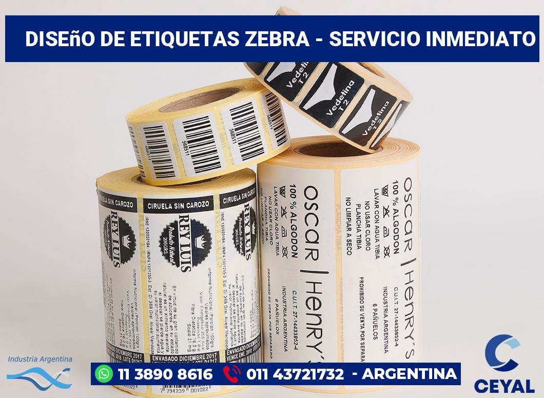 diseño de etiquetas zebra - Servicio inmediato